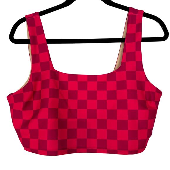 Albion Magenta Check Olivia Top & High Waisted Tie Bottoms - Picture 6 of 10